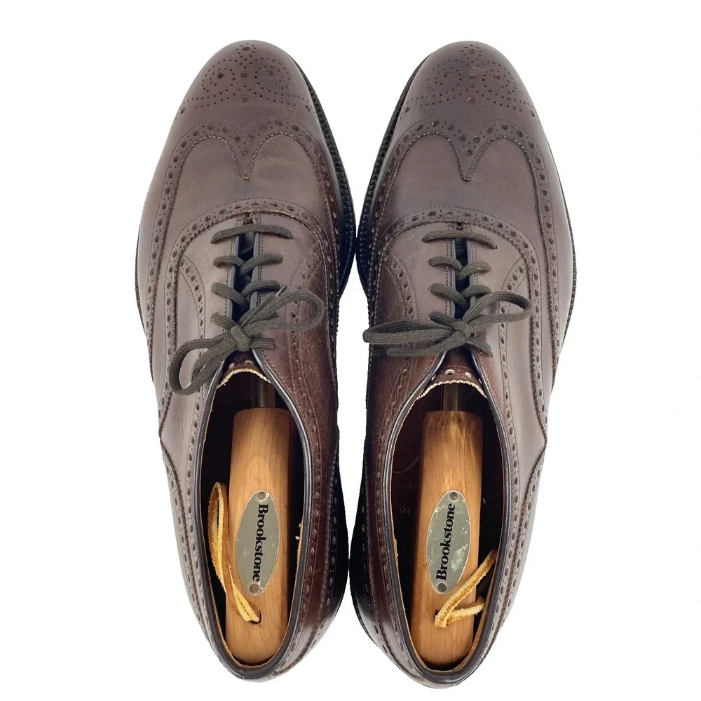 Church's Custom Grade Oxford Brogue Luxury Shoes Men's 10.5 C Brown Lace Up Fine